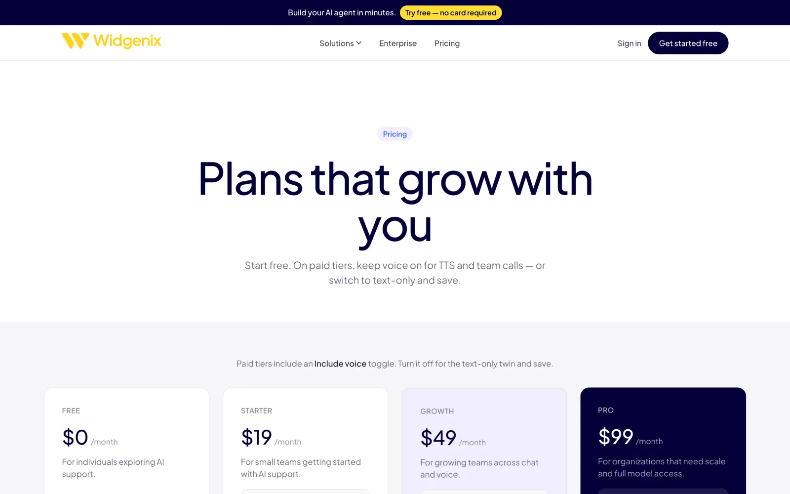 Plans that grow with you