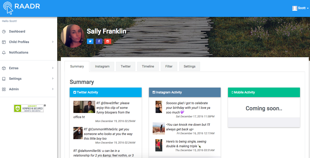 RAADR - Online Peace of Mind